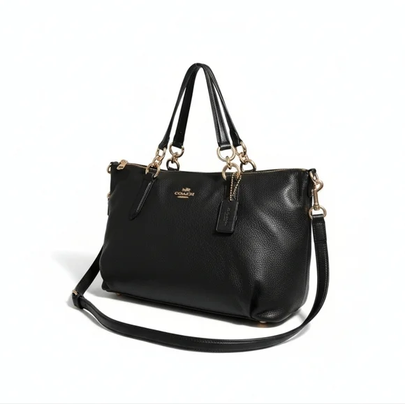 Coach Ally Leather Zip Shoulder Satchel Great Condition F30565 - Picture 1 of 9